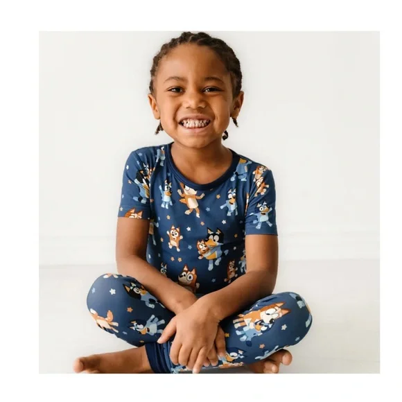 Little Sleepies Bluey 2 piece pajama set - short sleeve